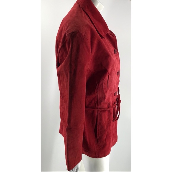 Hypo Active Red Leather Lined Coat NWT - Picture 2 of 5